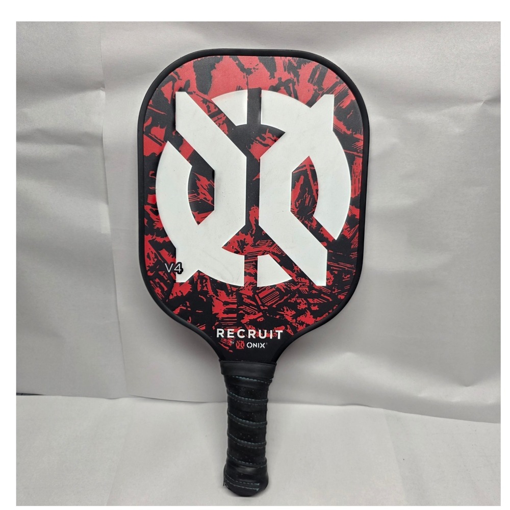 Onix Recruit V4 Pickleball Paddle Unisex Red Black Composite Oversized Good